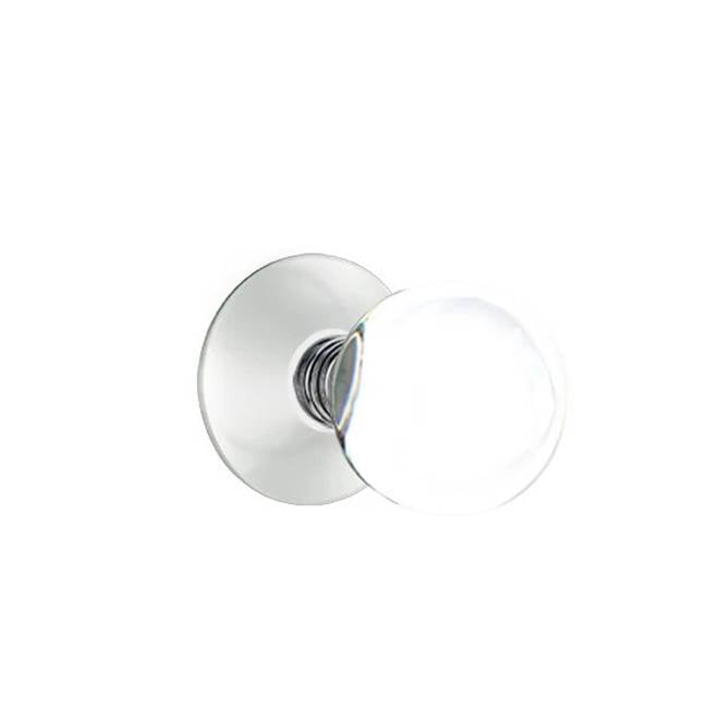 Emtek - Privacy, Modern Rosette, Bristol Crystal Knob, US26 - Polished Chrome