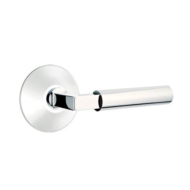 Emtek - Privacy, Modern Rosette, Hercules Lever, LH, US26 - Polished Chrome