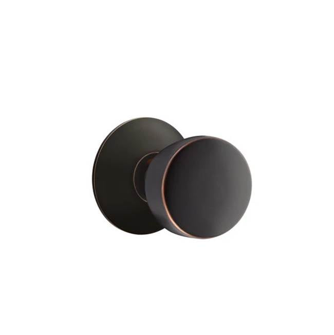 Emtek - Concealed Fastener, Passage, Modern Rosette, Laurent Round Knob, US10B - Oil Rubbed Bronze
