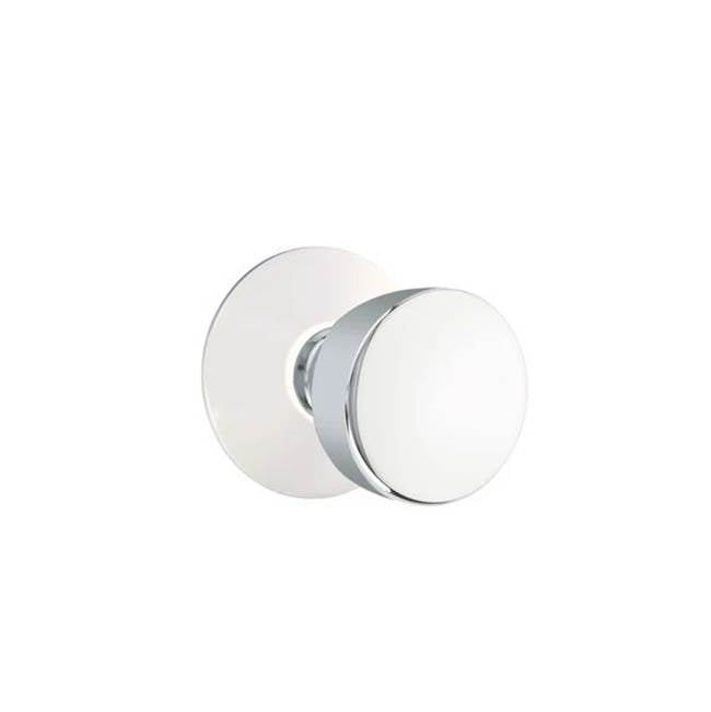 Emtek - Concealed Fastener, Privacy, Modern Rosette, Laurent Round Knob, US26 - Polished Chrome