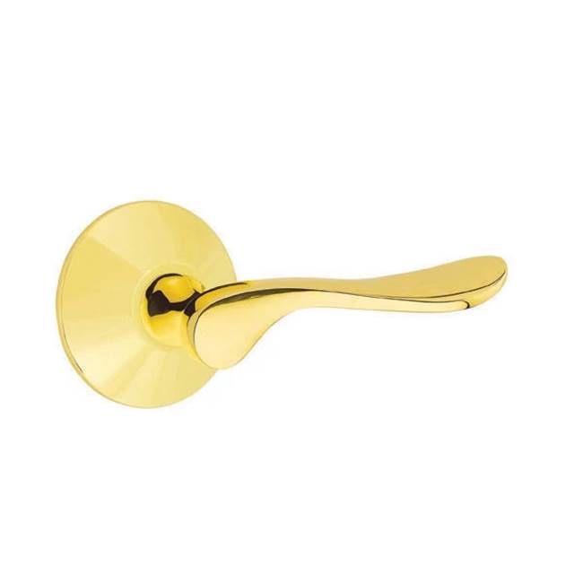 Emtek - Passage, Modern Rosette, Luzern Lever, LH, US3NL - Unlacquered Brass