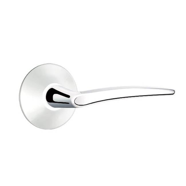 Emtek - Privacy, Modern Rosette, Poseidon Lever, LH, US26 - Polished Chrome