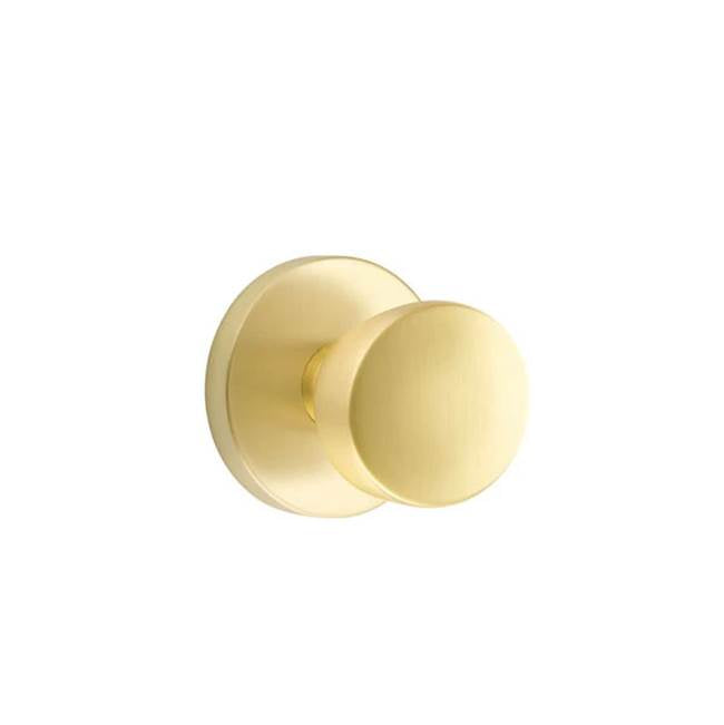 Emtek - Passage, Disk Rosette, Laurent Round Knob, US4 - Satin Brass