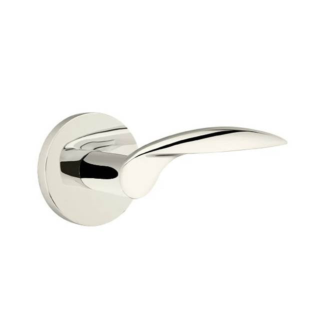 Emtek - Privacy, Disk Rosette, Mercury Lever, LH, US14 - Polished Nickel