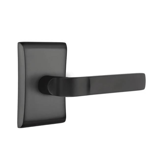 Emtek - Privacy, Neos Rosette, Aston Lever, RH, US19 - Flat Black