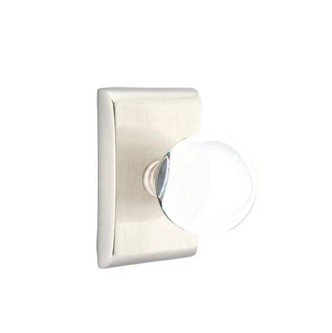 Emtek - Passage, Neos Rosette, Bristol Crystal Knob, US15 - Satin Nickel