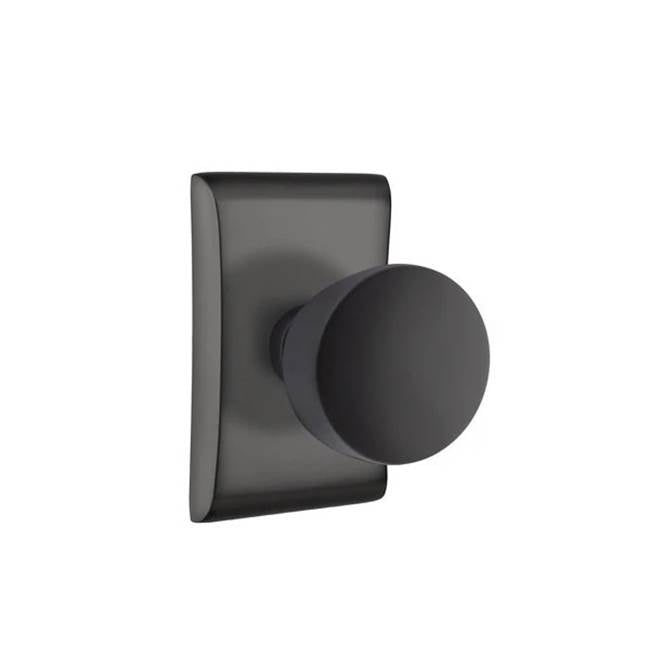 Emtek - Privacy, Neos Rosette, Laurent Round Knob, US19 - Flat Black