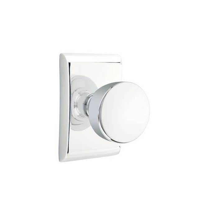Emtek - Dummy, Neos Rosette, Laurent Round Knob, US26 - Polished Chrome