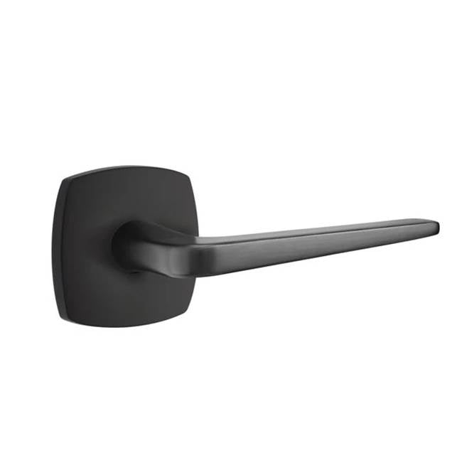 Emtek - Privacy, Urban Modern Rosette, Athena Lever, LH, US19 - Flat Black