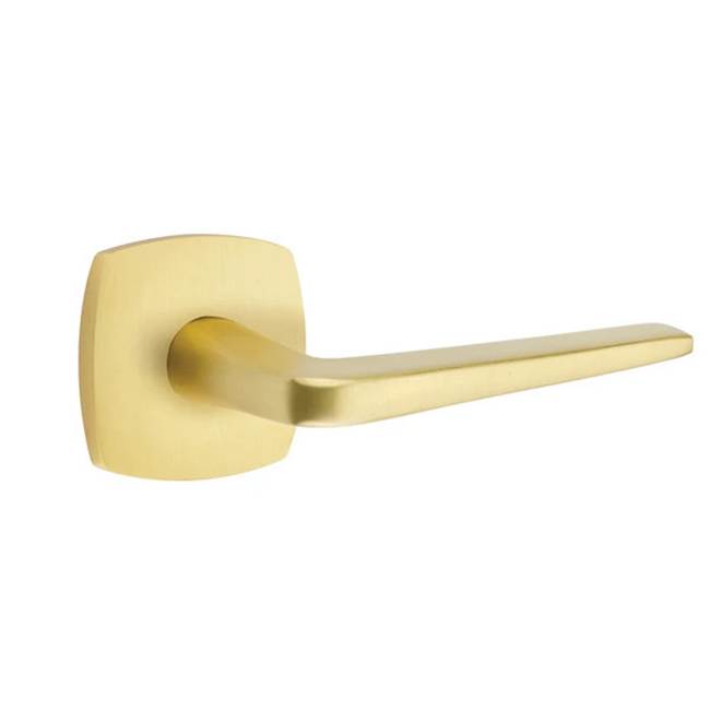 Emtek - Concealed Fastener Passage, Urban Modern Rosette, Athena Lever, US4 - Satin Brass