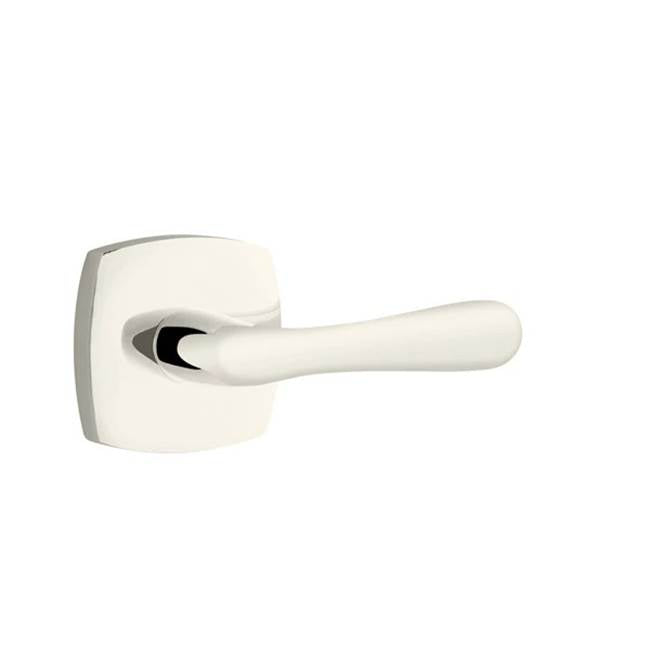Emtek - Privacy, Urban Modern Rosette, Basel Lever, RH, US14 - Polished Nickel