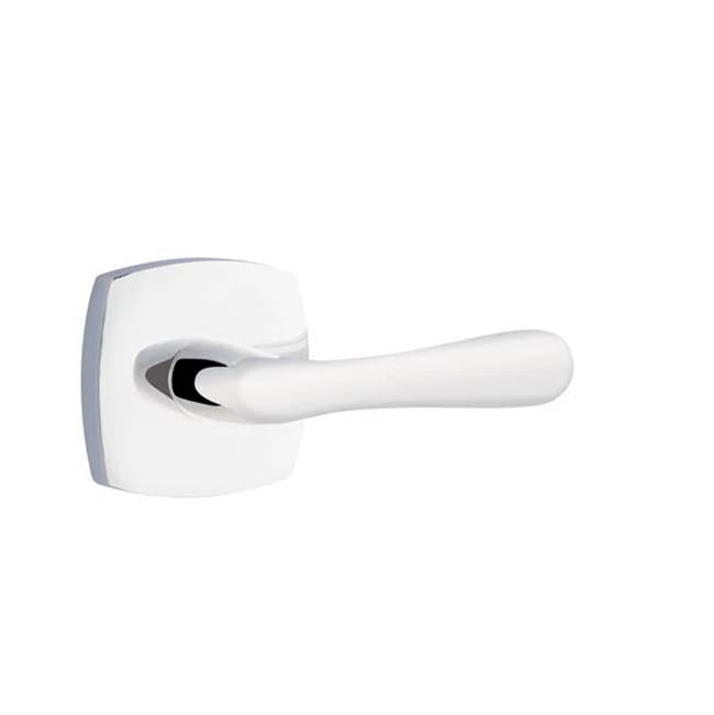 Emtek - Privacy, Urban Modern Rosette, Basel Lever, RH, US26 - Polished Chrome
