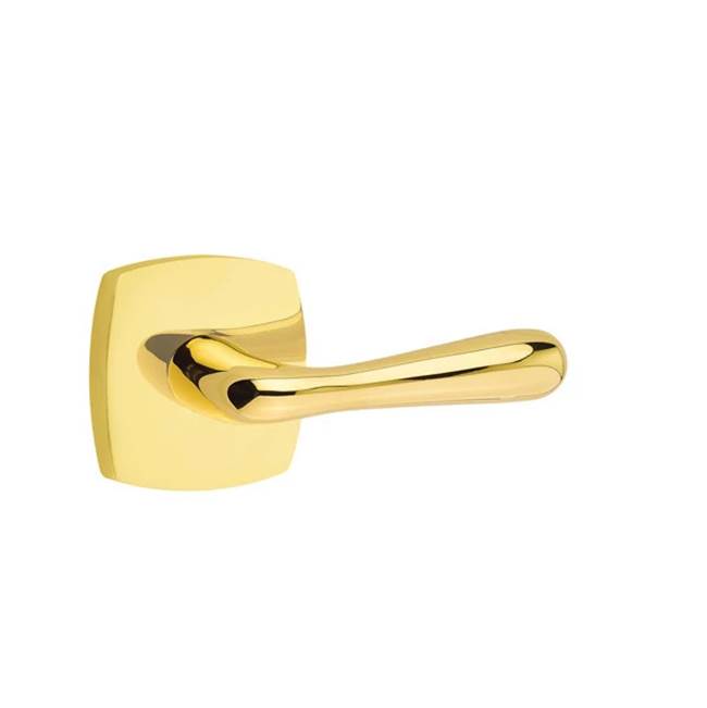 Emtek - Concealed Fastener Passage, Urban Modern Rosette, Basel Lever, US3NL - Unlacquered Brass