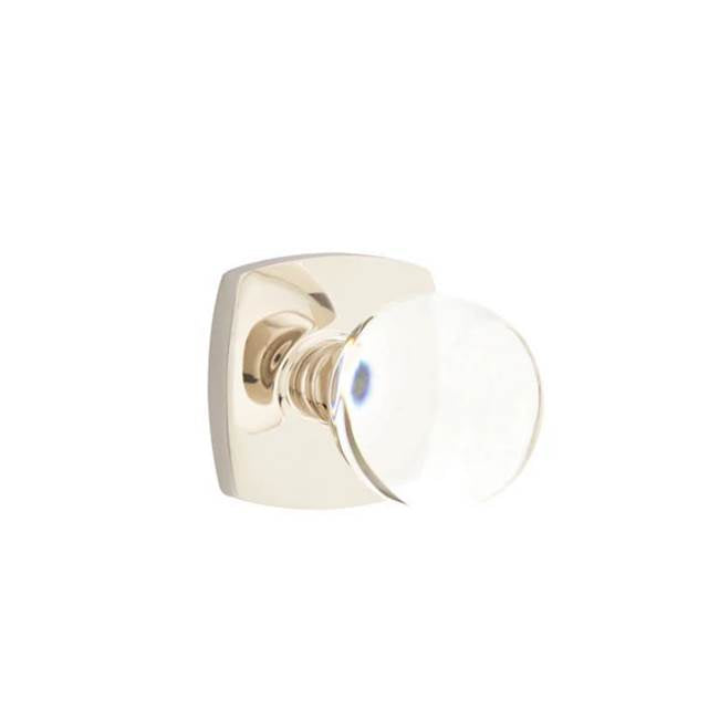 Emtek - Passage, Urban Modern Rosette, Bristol Crystal Knob, US14 - Polished Nickel