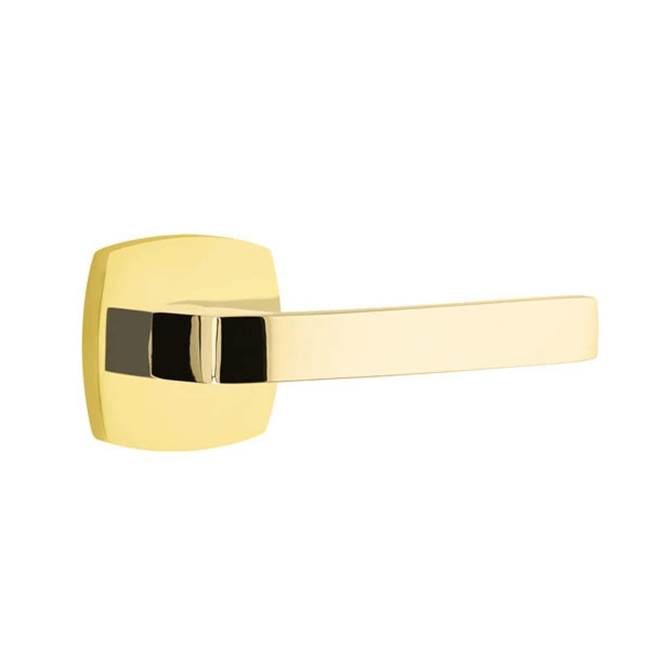 Emtek - Concealed, Privacy, Urban Modern, Breslin Lever, US3NL - Unlacquered Brass