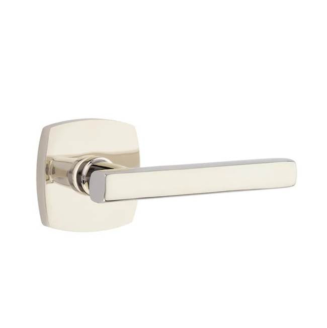 Emtek - Privacy, Urban Modern Rosette, Freestone Lever, LH, US14 - Polished Nickel