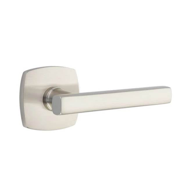 Emtek - Privacy, Urban Modern Rosette, Freestone Lever, LH, US15 - Satin Nickel