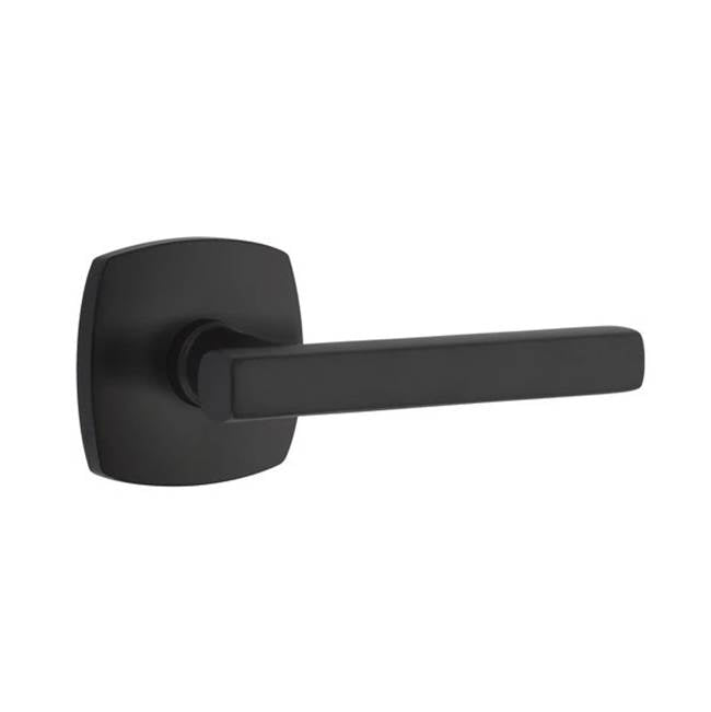 Emtek - Privacy, Urban Modern Rosette, Freestone Lever, LH, US19 - Flat Black