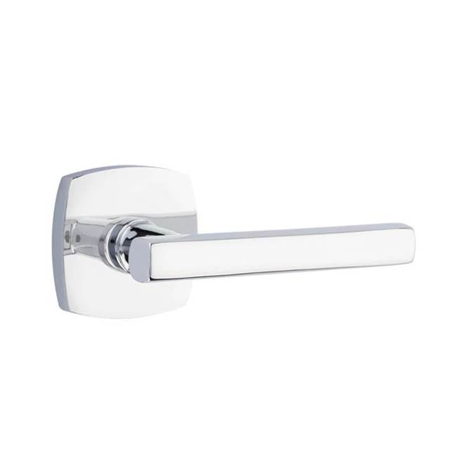 Emtek - Privacy, Urban Modern Rosette, Freestone Lever, LH, US26 - Polished Chrome