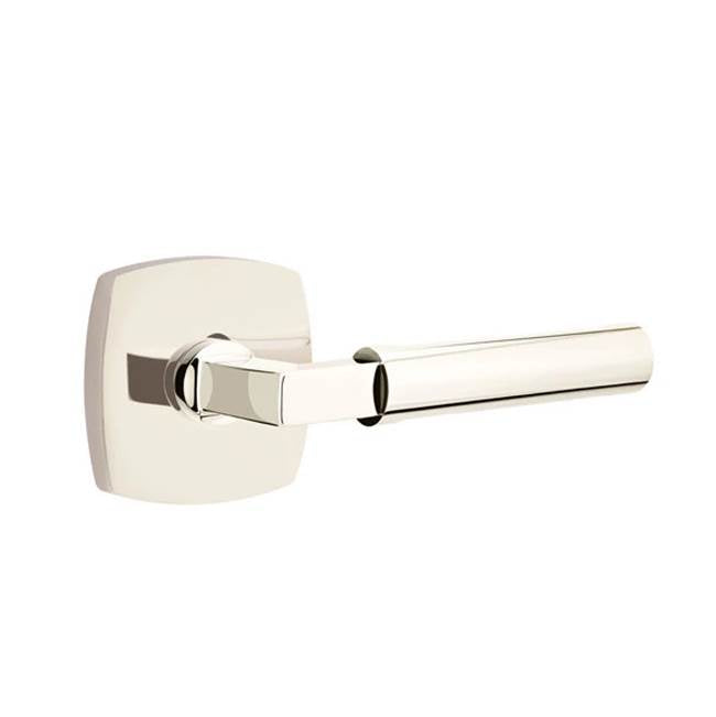 Emtek - Privacy, Urban Modern Rosette, Hercules Lever, LH, US14 - Polished Nickel