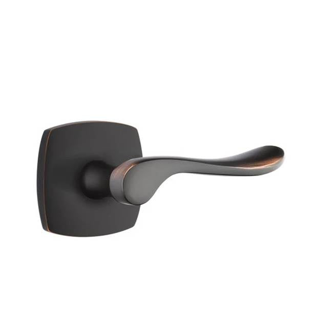 Emtek - Passage, Urban Modern Rosette, Luzern Lever, LH, US10B - Oil Rubbed Bronze