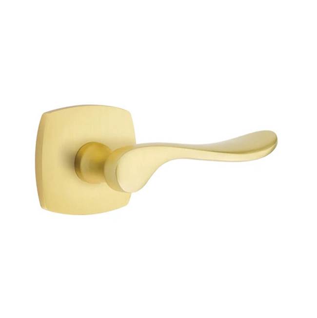 Emtek - Passage, Urban Modern Rosette, Luzern Lever, LH, US4 - Satin Brass