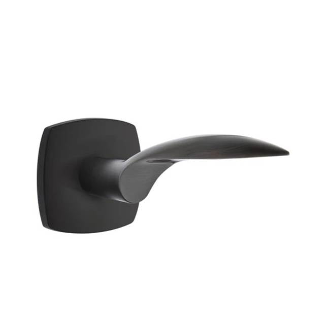 Emtek - Privacy, Urban Modern Rosette, Mercury Lever, LH, US19 - Flat Black