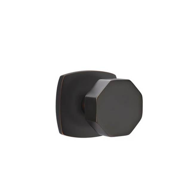 Emtek - Privacy, Urban Modern Rosette, Octagon Knob, US10B - Oil Rubbed Bronze