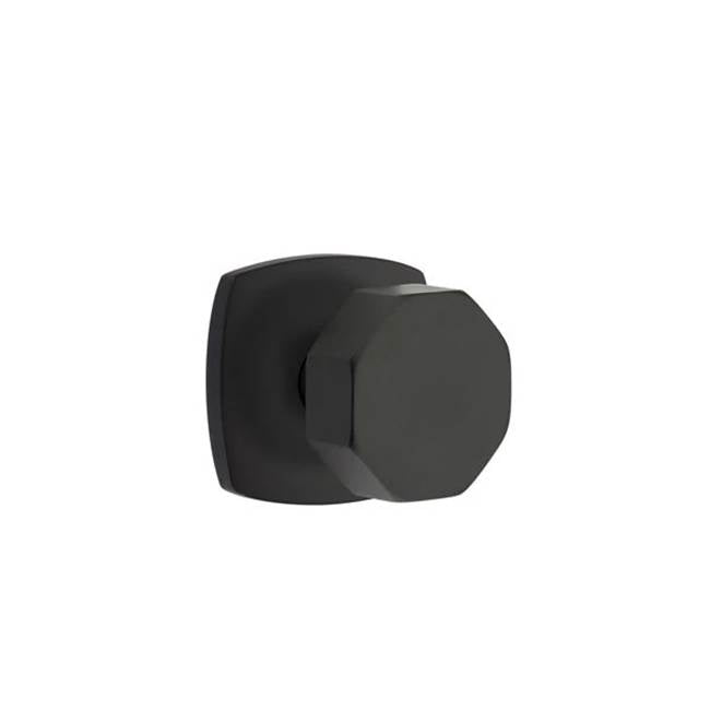 Emtek - Privacy, Urban Modern Rosette, Octagon Knob, US19 - Flat Black