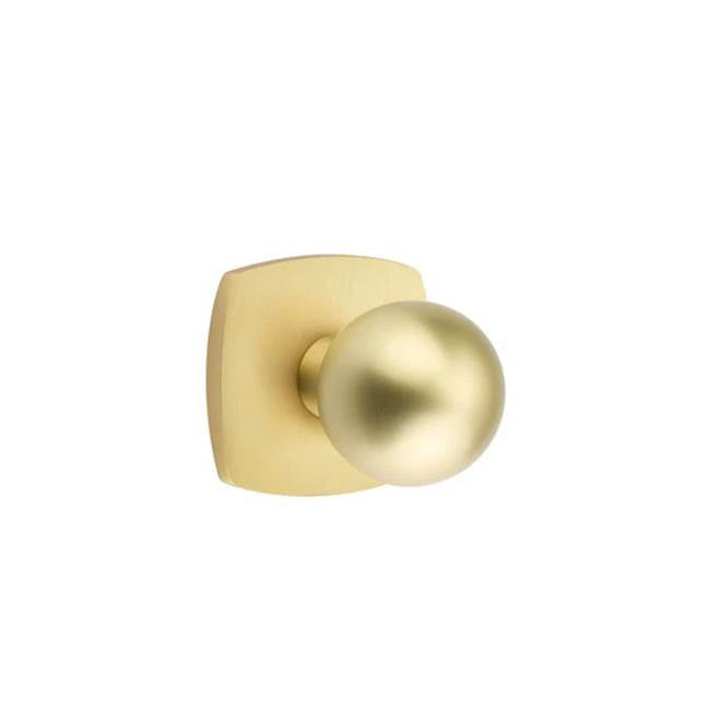 Emtek - Privacy, Urban Modern Rosette, Orb Knob, US4 - Satin Brass