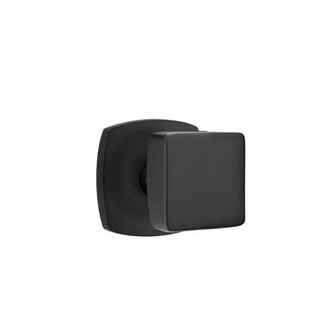Emtek - Concealed Fastener Passage, Urban Modern Rosette, Square Knob, US19 - Flat Black
