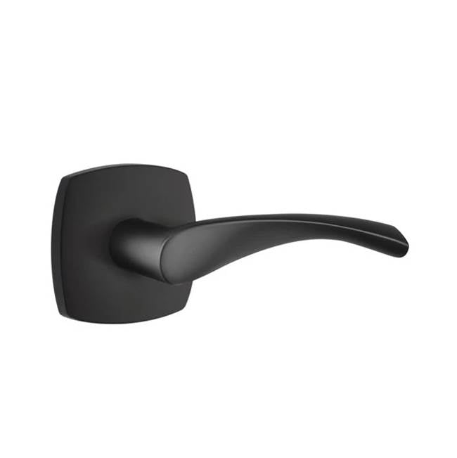 Emtek - Privacy, Urban Modern Rosette, Triton Lever, RH, US19 - Flat Black
