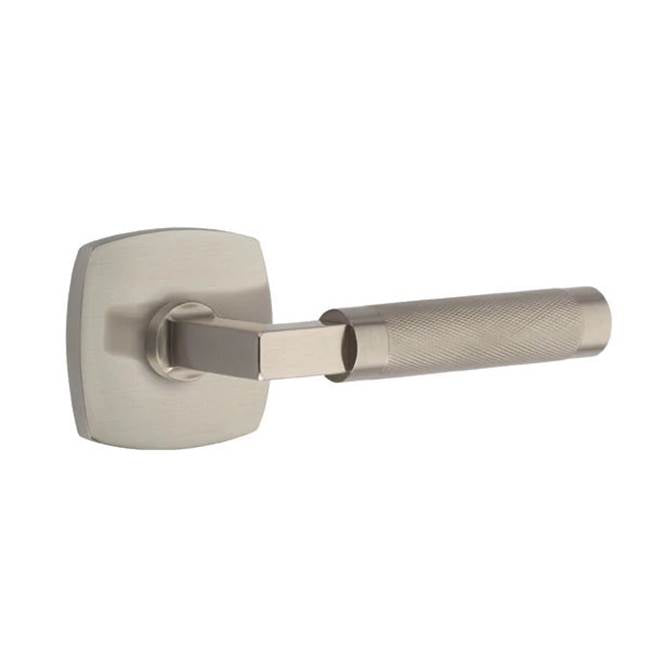 Emtek - Select Passage, Urban Modern Rosette US15A, L-Square Stem US15A, Knurled Handle US15A RH - Pewter