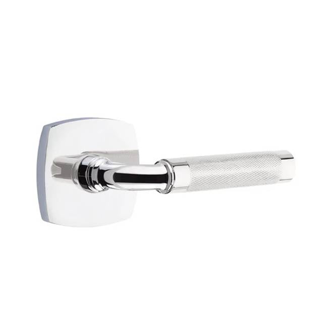 Emtek - Privacy, Urban Modern Rosette US26, R-Bar Stem US26, Knurled Handle US26 LH - Polished Chrome