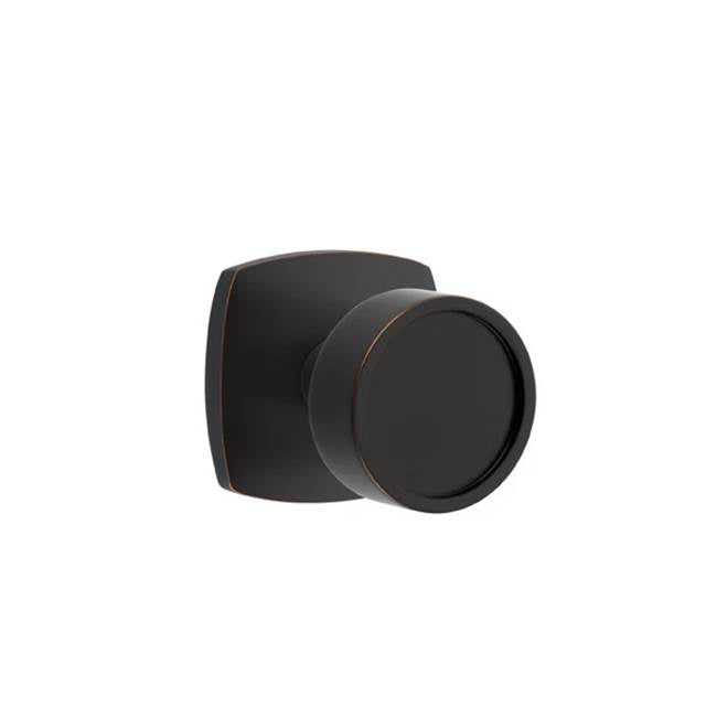 Emtek - Concealed Fastener, Passage, Urban Modern Rosette, Verve Knob, US10B - Oil Rubbed Bronze