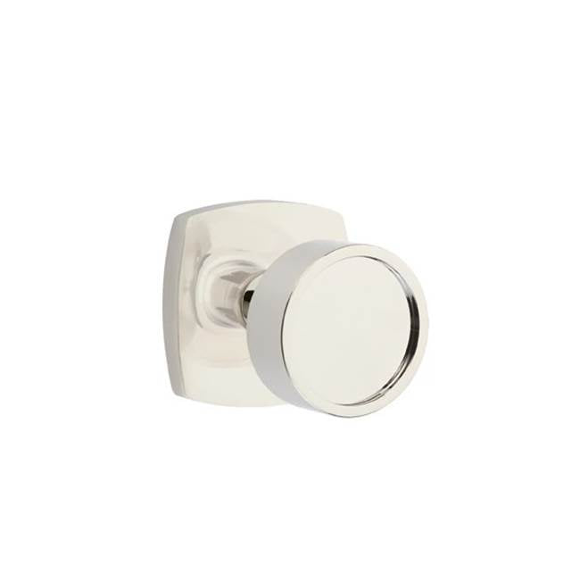 Emtek - Privacy, Urban Modern Rosette, Verve Knob, US14 - Polished Nickel