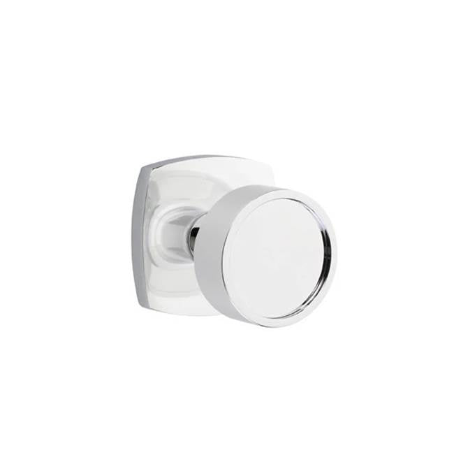 Emtek - Dummy, Urban Modern Rosette, Verve Knob, US26 - Polished Chrome