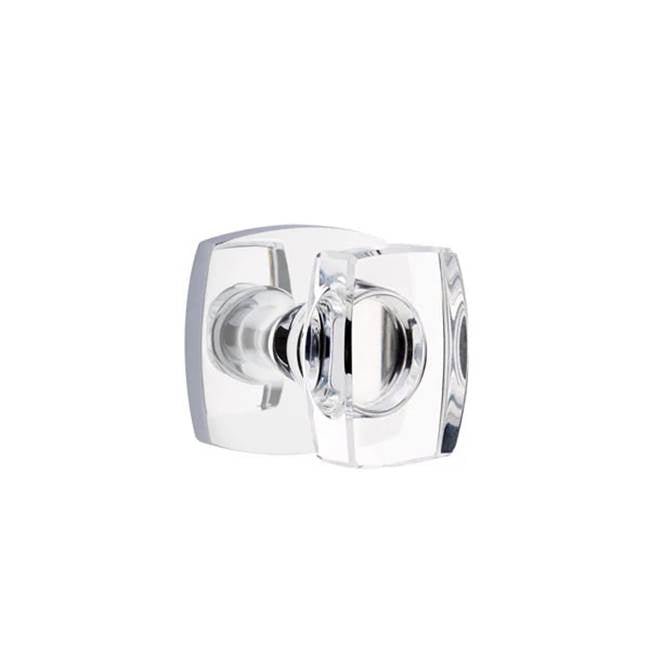 Emtek - Privacy, Urban Modern Rosette, Windsor Crystal Knob, US26 - Polished Chrome