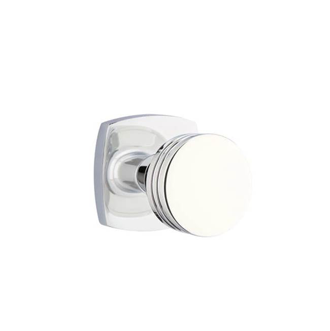 Emtek - Concealed Fastener Privacy, Urban Modern Rosette, Bern Knob, US26 - Polished Chrome