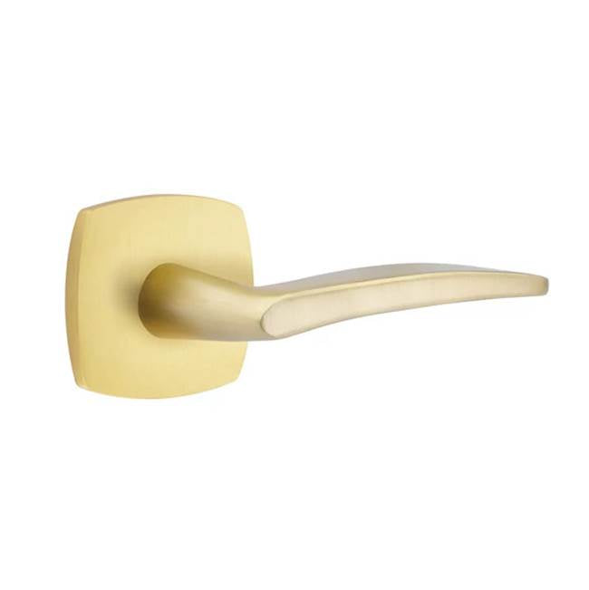 Emtek - Dummy, Urban Modern Rosette, Poseidon Lever, US4 - Satin Brass