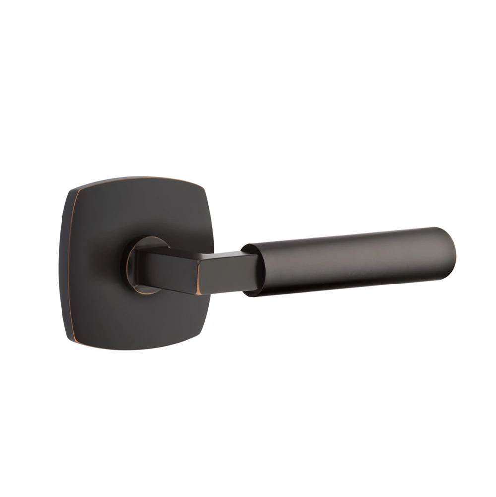 Emtek - Select Passage, Urban Modern Rosette US10B, L-Square Stem US10B, Smooth Handle US10B LH - Oil Rubbed Bronze