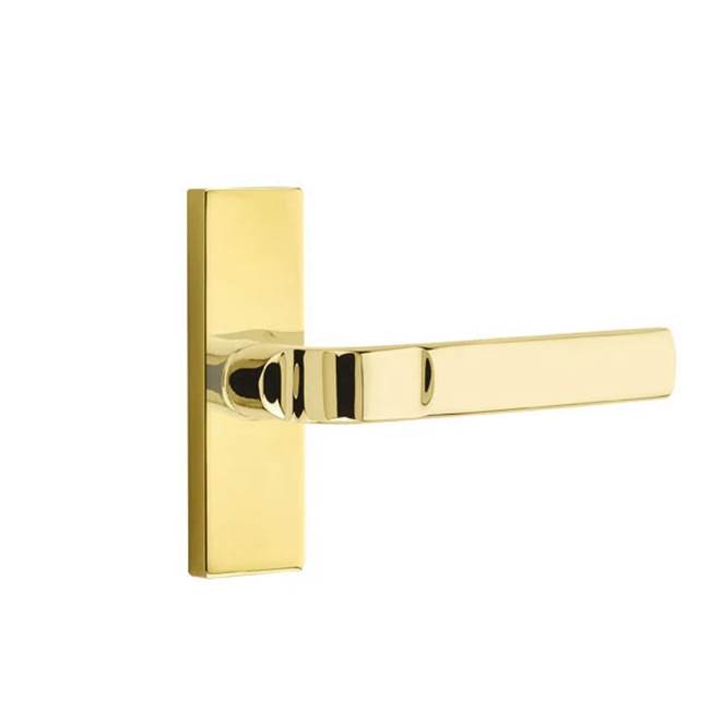 Emtek - Passage, Stretto 1.5'' x 5'', Aston Lever, LH, US3NL - Unlacquered Brass