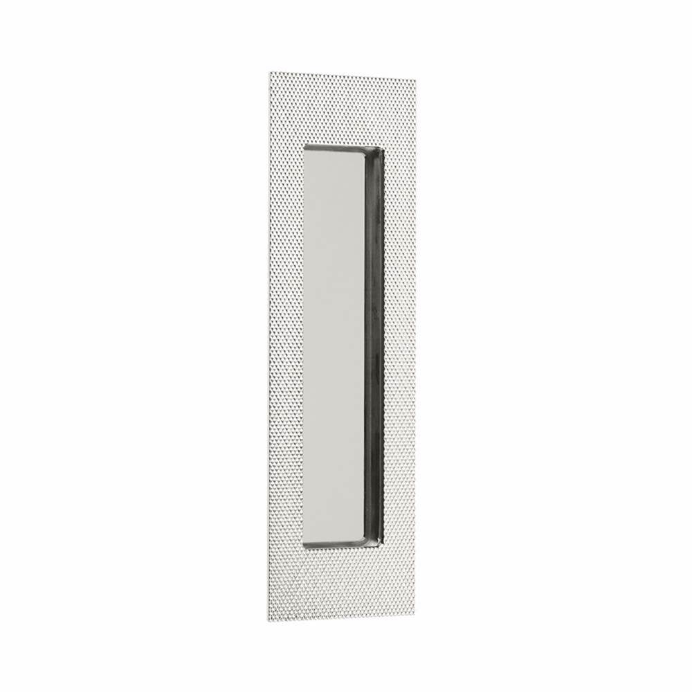 Emtek - Modern Rectangular, 7'' Knurled Flush Pulls with plain pocket, US14PVD - Polished Nickel
