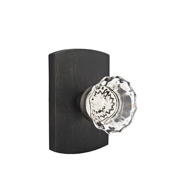 Emtek - Privacy, No.4 Rosette, Astoria Clear Knob, MB - Medium Bronze Patina