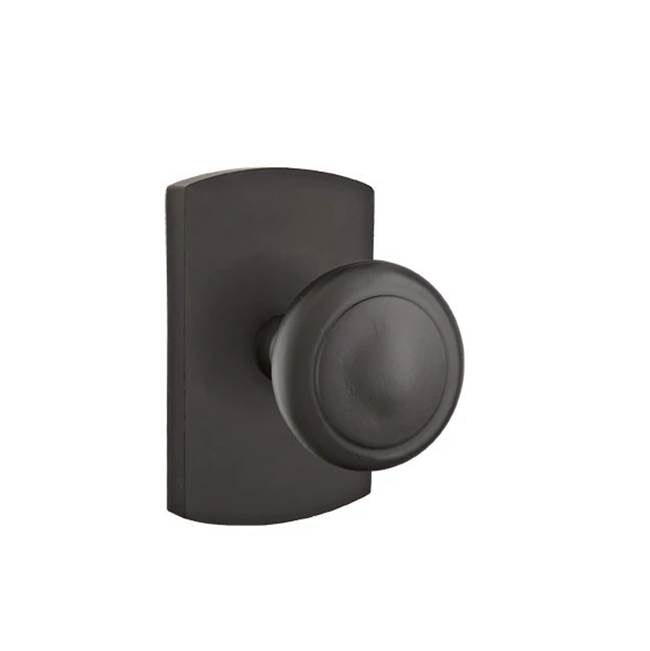Emtek - Dummy, No.4 Rosette, Butte Knob, FB - Flat Black Bronze Patina