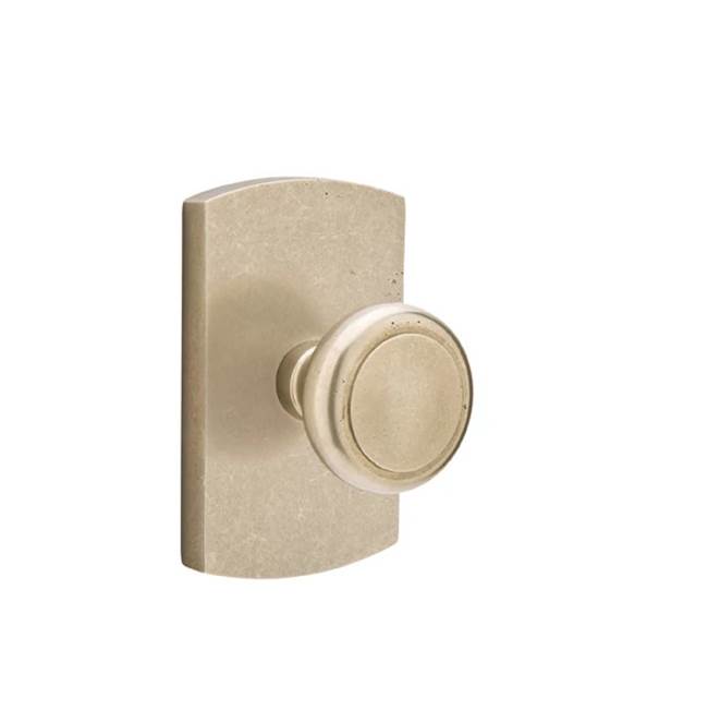 Emtek - Dummy, No.4 Rosette, Butte Knob, TWB - Tumbled White Bronze