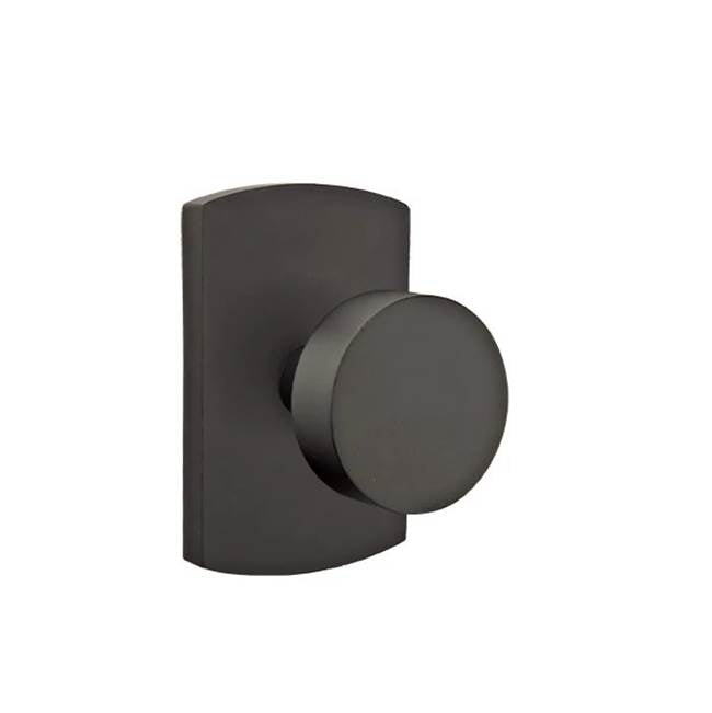 Emtek - Concealed, Privacy, No.4 Rosette, Bronze Round Knob, FB - Flat Black Bronze Patina