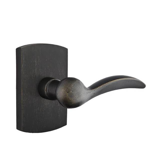 Emtek - Privacy, No.4 Rosette, Durango Lever, LH, MB - Medium Bronze Patina