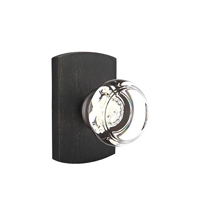 Emtek - Concealed, Privacy, No.4 Rosette, Georgetown Knob, MB - Medium Bronze Patina