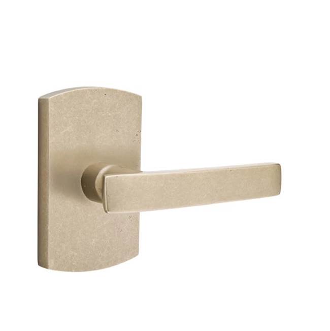 Emtek - Passage, No.4 Rosette, Yuma Lever, LH, TWB - Tumbled White Bronze
